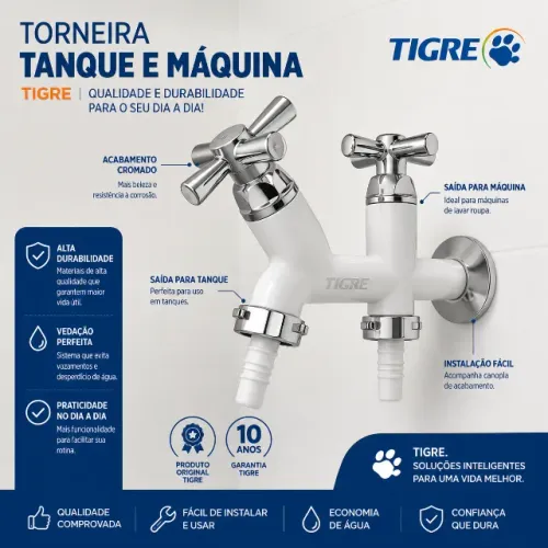 Torneira Tanque e máquina da tigre ( produto novo ) lacrado
