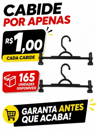 Cabides presilha 165 unidades