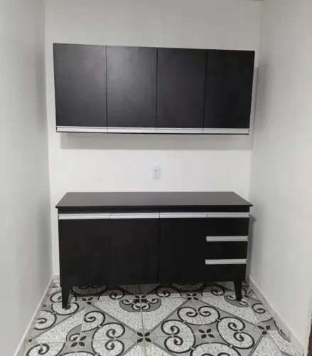 Conjunto preto de cozinha 1.50