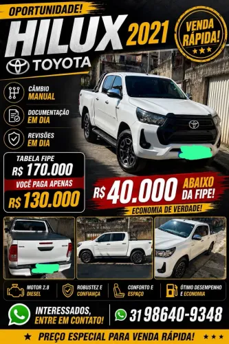 Toyota Hilux CD 4X4 2.8 Diesel Mec. 2021