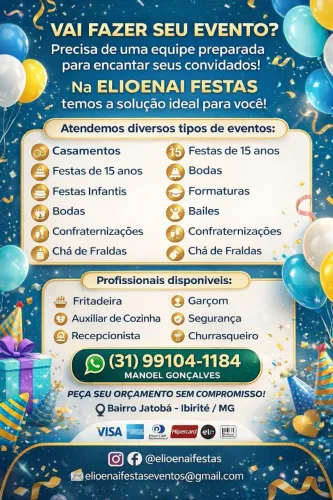 Garçons, fritadeira, Auxiliar, recepcionista e muito mais 
