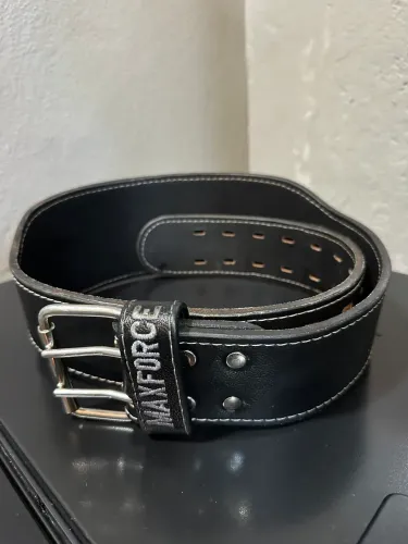 Cinturão de couro academia  Max force tamanho G