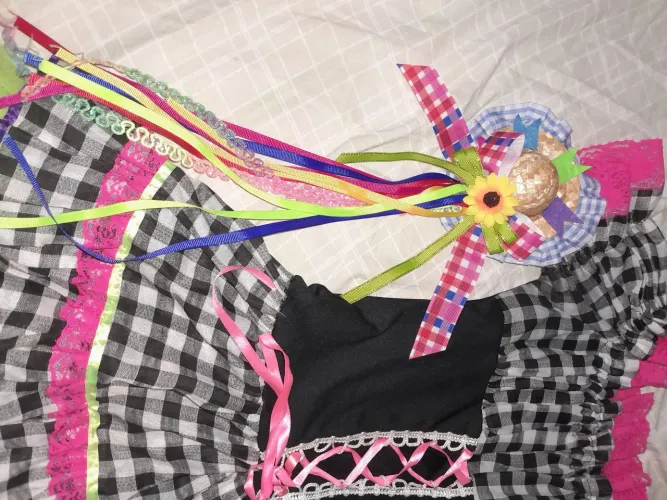 Vestido infantil para festa junina.