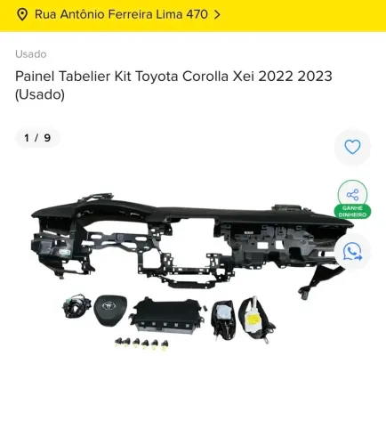 KIT AIRBAG TOYOTA COROLLA XEI 2022 2023