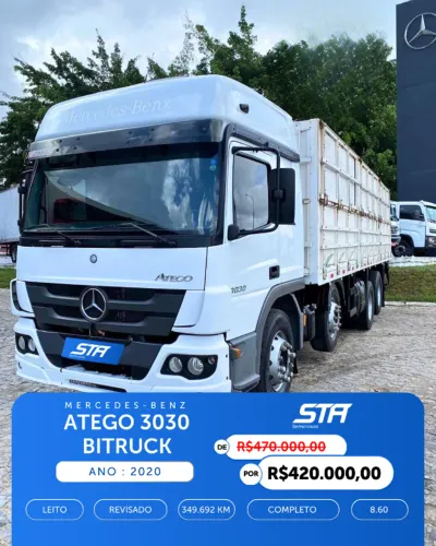 Mercedes-Benz Atego 3030 Bitruck 2020 Leito Revisado