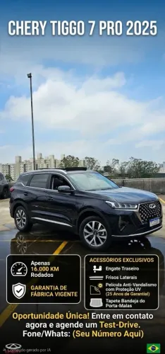 Chery Tiggo 7 Pro MAX Drive 1.6 Turbo 16V Aut. 2025