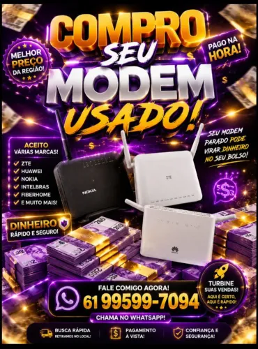 Modem parado chama que resolvo