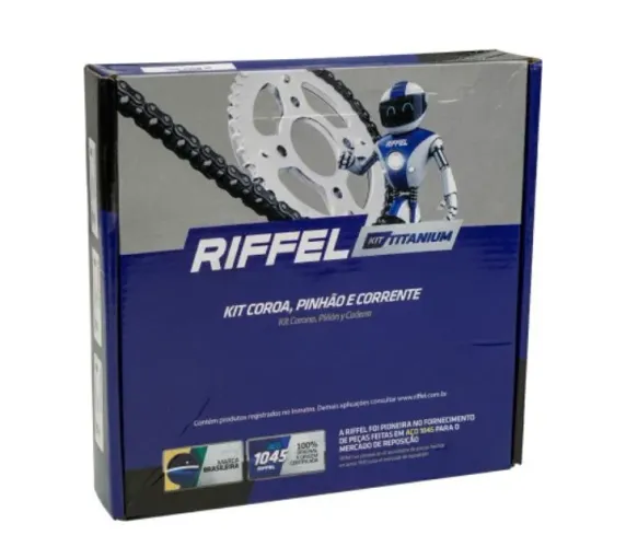 Kit relação transmissão pop100 Rifell 2007/1015