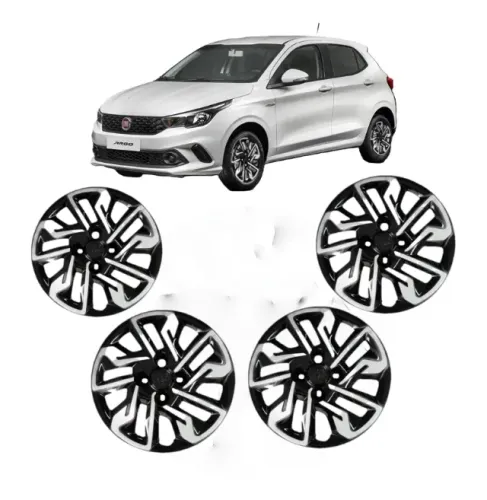 Kit Jogo de Calotas Aro 14 Diamantadas Fiat Argo Cronos Grid Calotas
