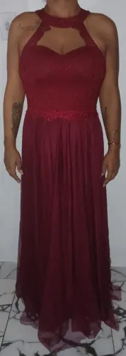 Vestido de festa Marsala Tamanho G