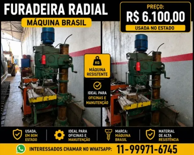 FURADEIRA RADIAL INDUSTRIAL - MÁQUINA BRASIL