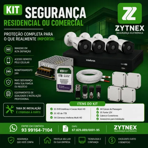 KIT SEGURANÇA INTELBRAS Proteção para residência, comércio ou empresa