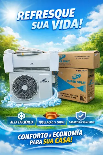 Ar Condicionado 12.000 btus Quente-Frio Com kit de Montagem 