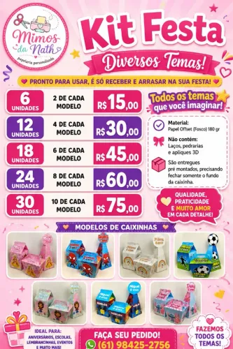 Kit personalizados(Só um bolinho)