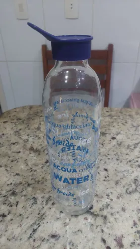 Garrafa de vidro para água 1l