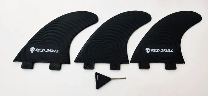 Jogo de quilhas para prancha da marca RexSkull zerada, sem uso 