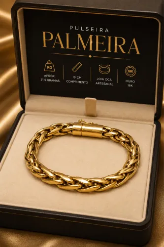 Pulseira Palmeira em Ouro 18k 750