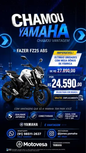 Fazer 250 Fz25 2026 BRANCA