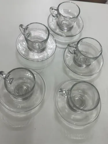Kit xícaras transparente 