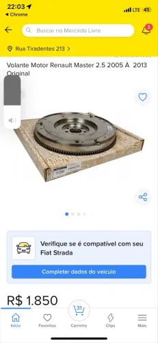 Volante do motor renault master