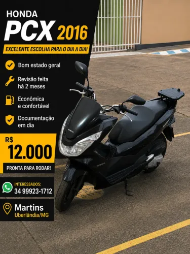 Honda PCX 150 2016 - Revisada, Excelente Estado - R$ 12.000