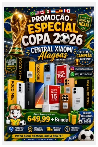 XIAOMI REDMI 15C, POCO X8 PRO MAX, POCO X7 PRO E DIVERSOS MODELOS - PROMOÇÃO 