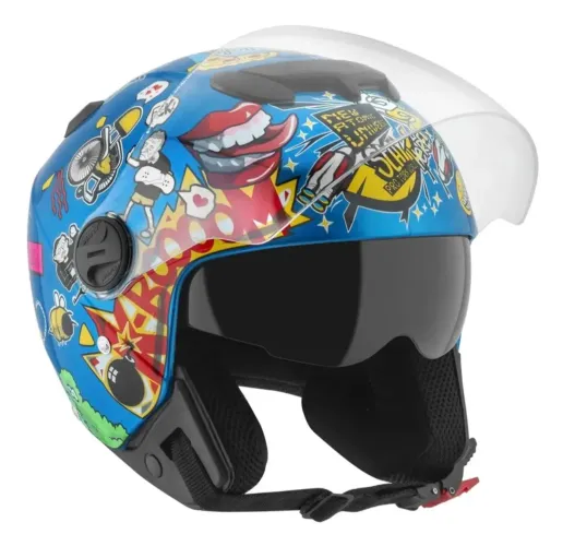 Capacete new atomic 2 viseira