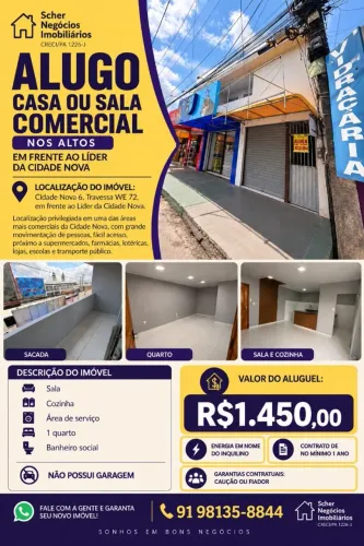 Casa nos Altos Na Cidade Nova 6 em frente ao Líder