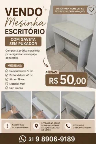 Mesa de escritório! Não entrego 50$  medidas na foto..retirada bairro planalto bh