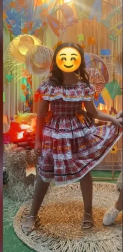 Vestido Junino Infantil 9 a 12 anos para festa Junina