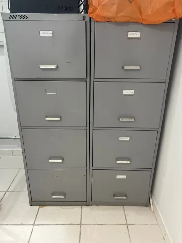 Kit 5 Arquivos de Aço para Escritório 4 Gavetas Pasta Suspensa - Usados
