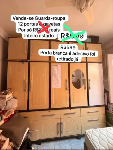 Guarda-roupa 12 portas intacto MDF 