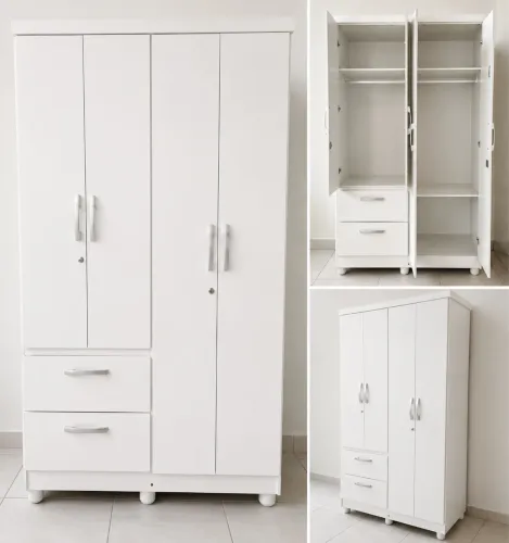     Guarda-Roupa 4 Portas com 2 Gavetas - Bem Conservado