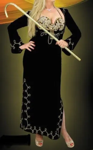 Vestido de Veludo Preto/dourado de Dança do Ventre