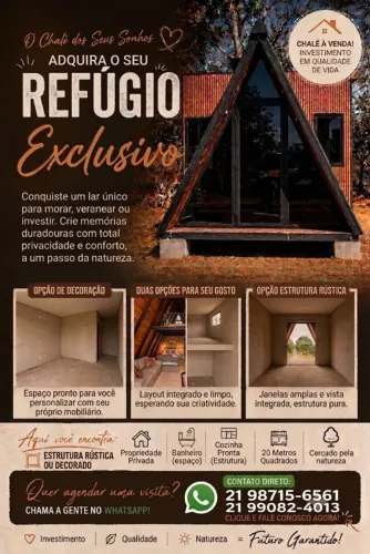 Chalé de 20m² à Venda (Sem Escadas) - Pronto para Personalizar!
