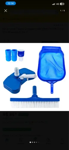 Kit de limpeza para piscina.