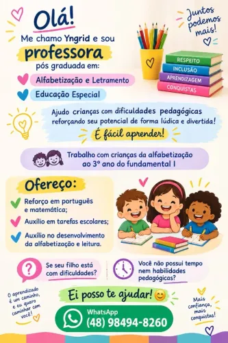 Aula Particular de Reforço E Acompanhamento Escolar