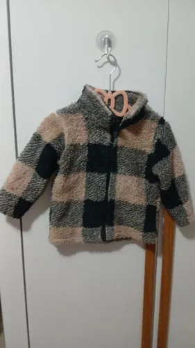 Blusa de frio xadrez unisex infantil 