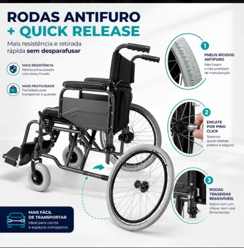 Cadeira de rodas nova nunca usada preço pra vender rápido