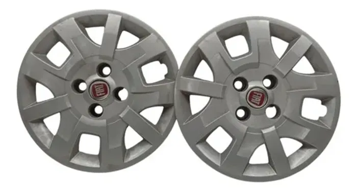 Kit 2 Calota Aro 14 Linha Fiat