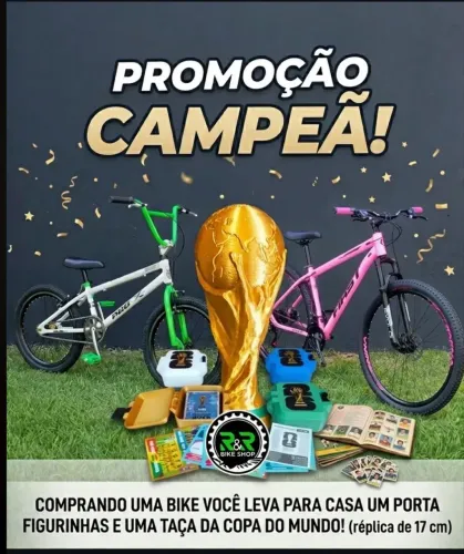 Na compra de 1 bike na R&R Bike shop você ganhará um brinde 