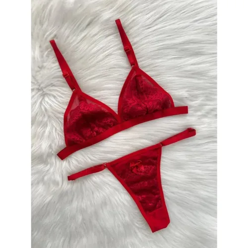 Kit Lingerie Vermelha TAM M