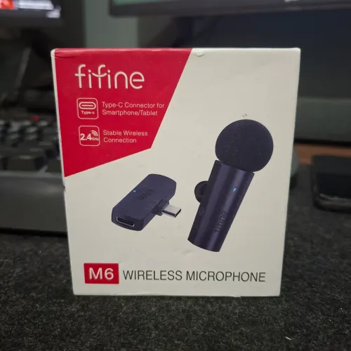 Microfone de lapela sem fio - Fifine M6 - UsbC