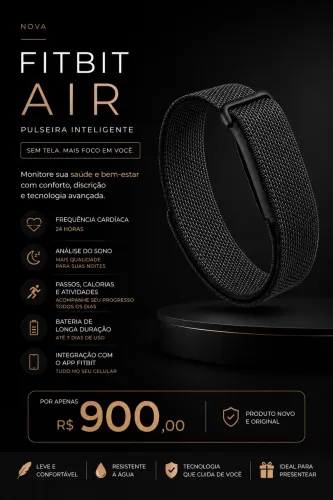 Pulseira google fitbit air