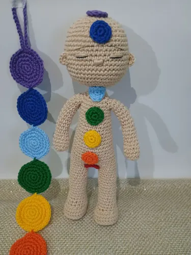 Boneco Reiki em amigurumi 27 cm