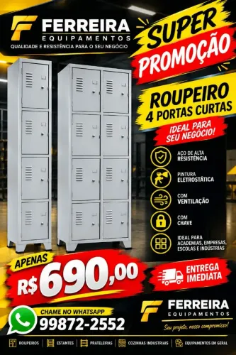 Roupeiros 4 portas Amapá novo pronta entrega