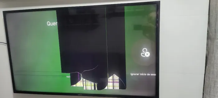 Tv led Samsung 48" com defeito tela quebrada 