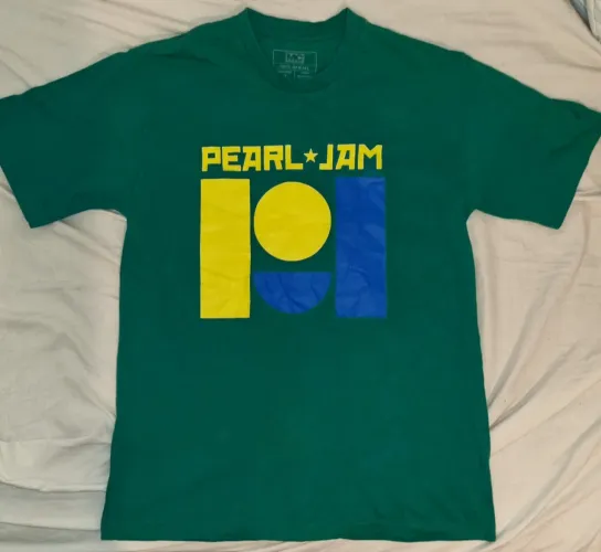 Camisa pearl jam tour brasil 2011 rara verde