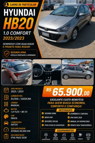 Hyundai HB20 Comfort 1.0 Flex 12V Mec. 2023