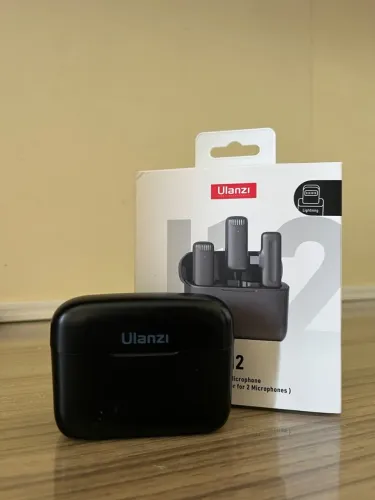 Microfone Sem Fio Ulanzi J12 iPhone iPad Lightning 2 Mics